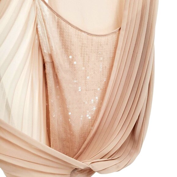 New Robbi & Nikki M Shirt Sequin Pleated Top Sleeveless Drape Blouse Sleeveless - Picture 4 of 12